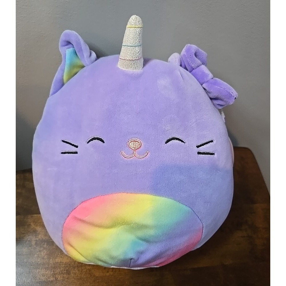 Squishmallows Cienna Unicorn 8" Plush Toy Rainbow Stuffed Purple Caticorn NEW